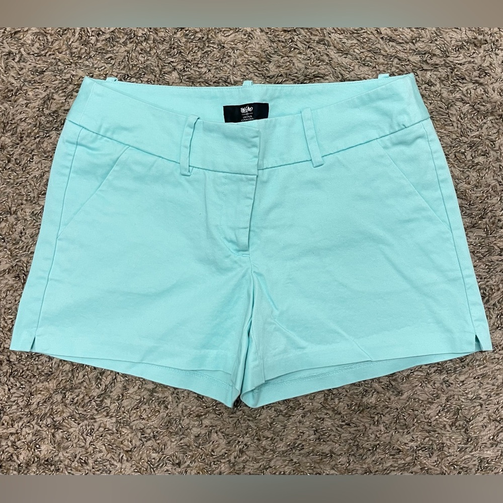 Teal women’s shorts.